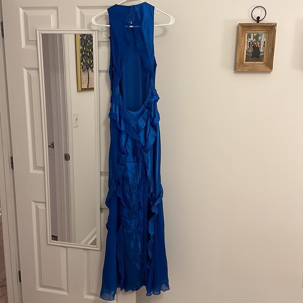 ASOS Sapphire Ruffle Open-Back Maxi Dress - Picture 7 of 9